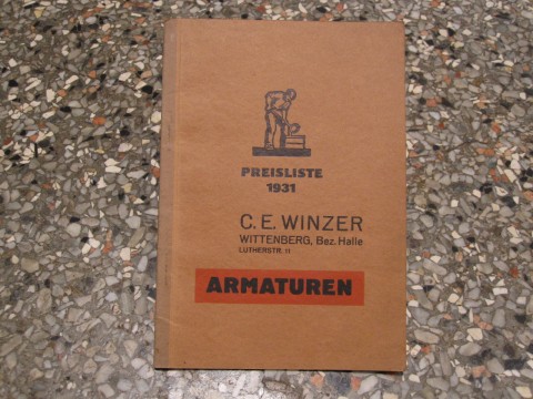 Armaturenpreisliste 1931 C.E.Winzer Wittenberg
