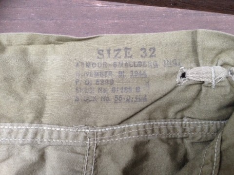 Unterhose  US Army 1944 Orginalstück Beschaffungs Stempel